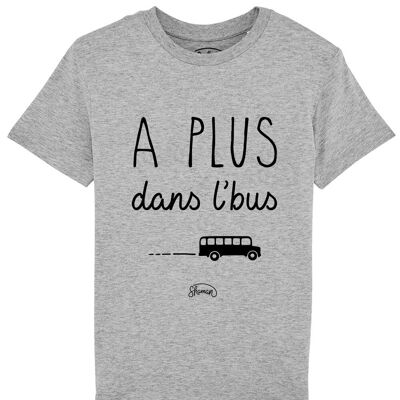 T-SHIRT GRIGIA CINESE BAMBINO GUARDA DI PIÙ SUL BUS