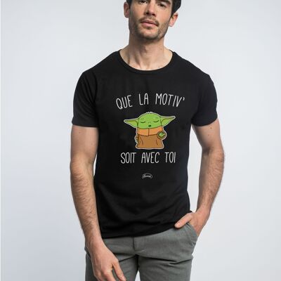MEN'S BLACK TSHIRT MAY THE MOTIV BE WITH YOU