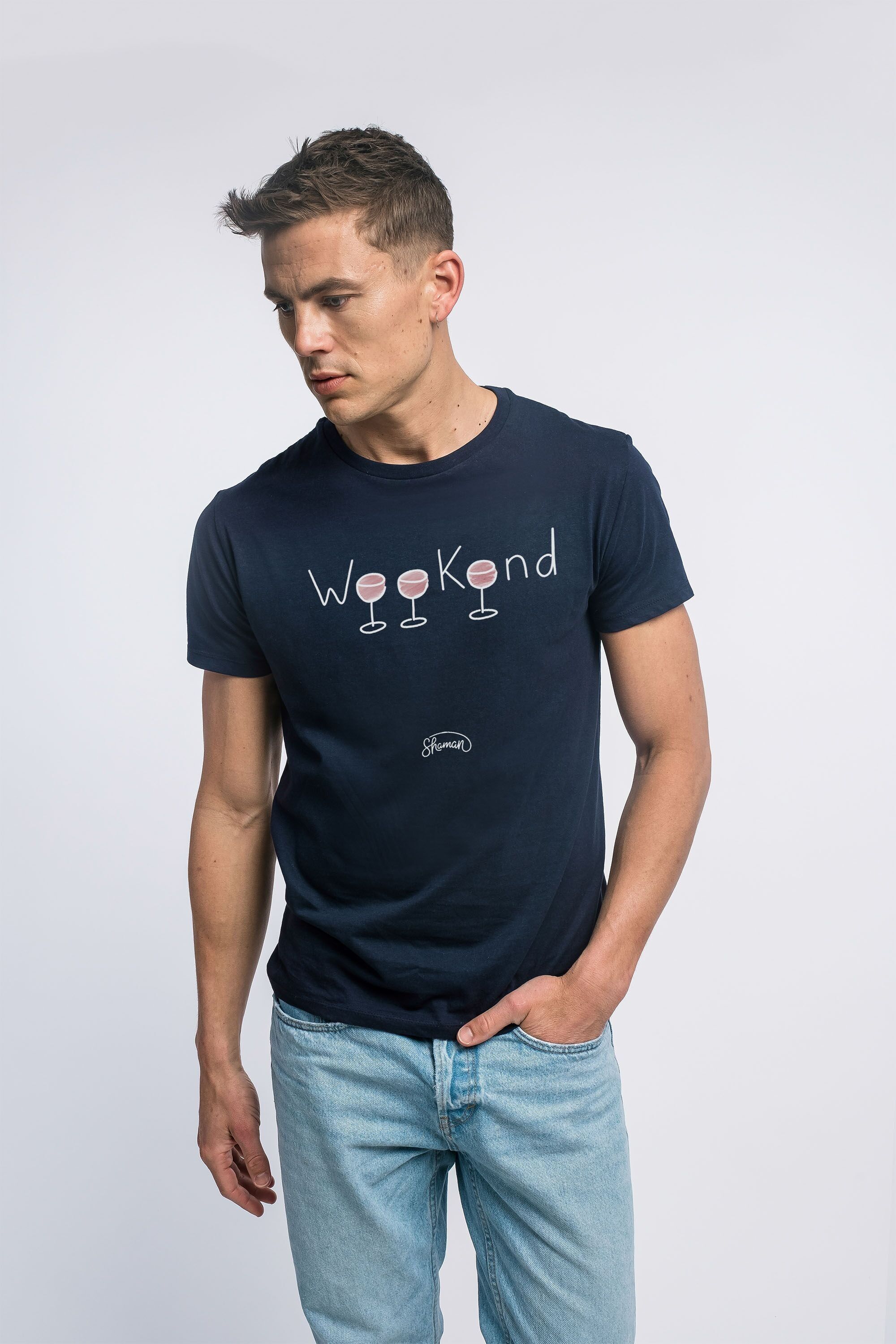 T-SHIRT IN VETRO DA UOMO BLU MARINO