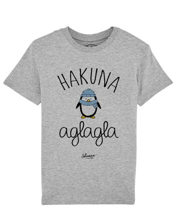 TSHIRT GRIS CHINE KID HAKUNA AGLAGLA