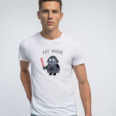 MEN'S WHITE TSHIRT FAT VADER