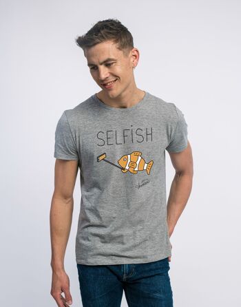 TSHIRT GRIS CHINE HOMME SELFISH