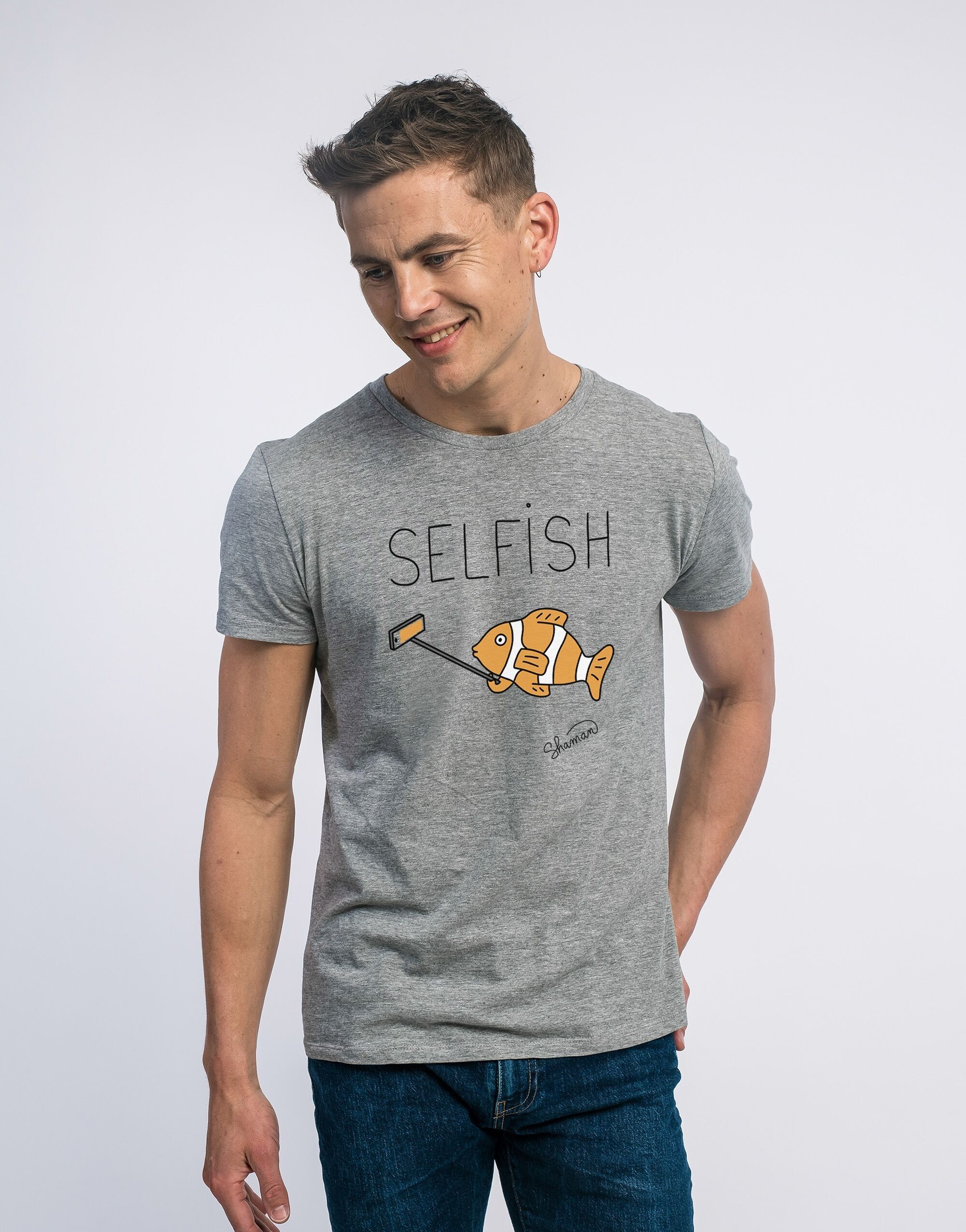 T-SHIRT GRIGIO CINA DA UOMO SELFISH