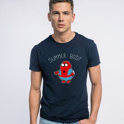 MARINEBLAUES SOMMER-KÖRPER-SPIDERMAN-T-Shirt für Herren