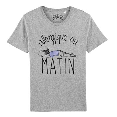 TSHIRT GRIS CHINE HOMME ALLERGIQUE AU MATIN