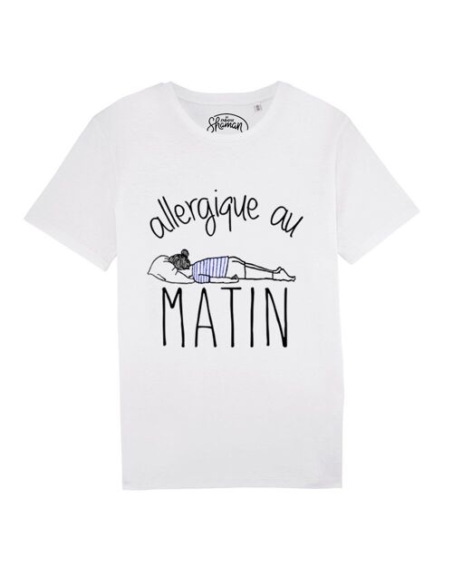 TSHIRT BLANC HOMME ALLERGIQUE AU MATIN