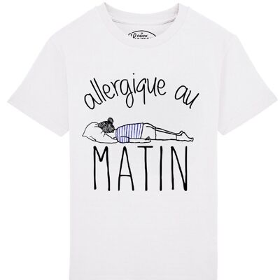 TSHIRT BLANC KID ALLERGIQUE AU MATIN