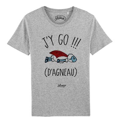 CAMISETA HOMBRE GRIS CHINA J'Y GO D'AGNEAU