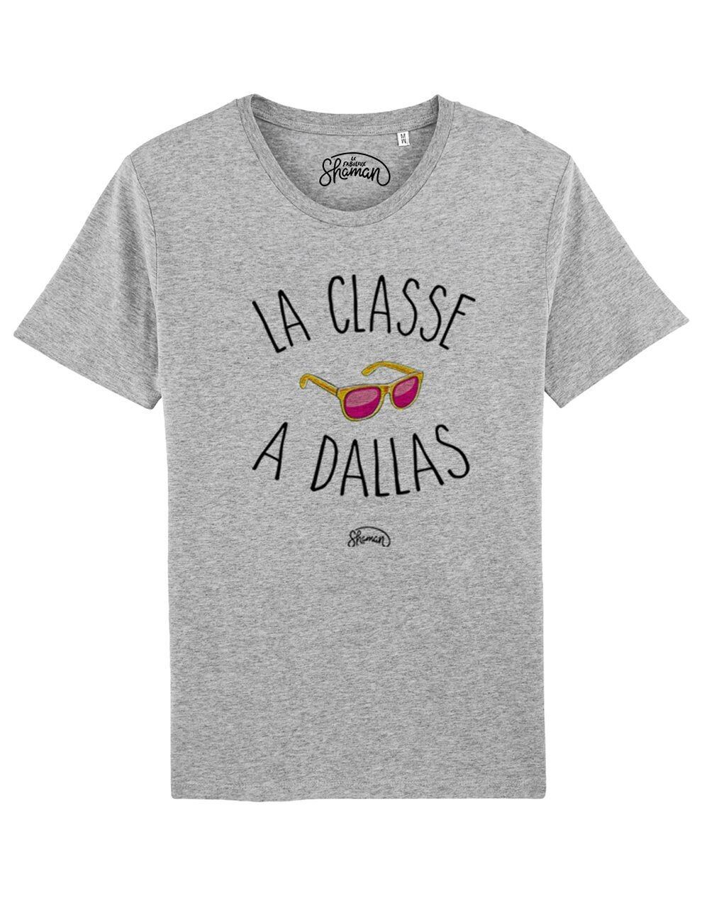 HERREN-HERZ-GRAU-T-Shirt KLASSE IN DALLAS