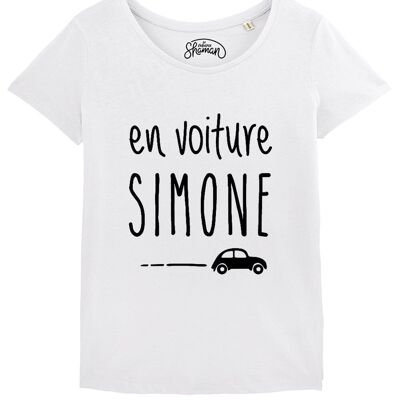 T-SHIRT BIANCA DA DONNA IN SIMONE CAR