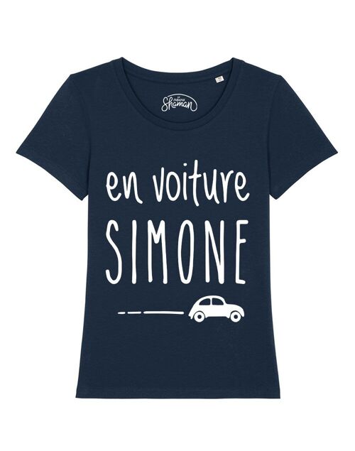 TSHIRT NAVY FEMME EN VOITURE SIMONE