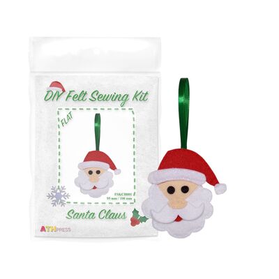 Christmas Tree Decoration DIY Felt Sewing Kit Christmas Santa Claus - flat