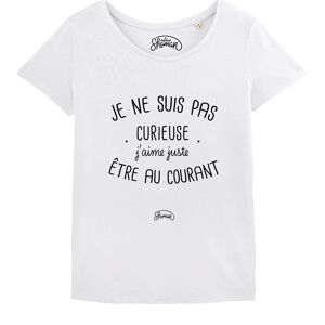 TSHIRT BLANC FEMME JE NE SUIS PAS CURIEUSE