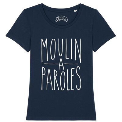 WOMEN'S NAVY TSHIRT MOULIN A PAROLES