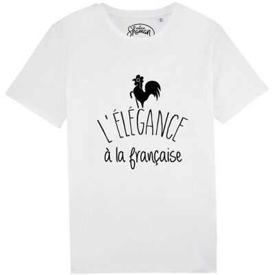 CAMISETA HOMBRE BLANCA ELEGANCIA FRANCESA