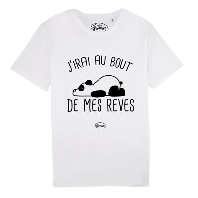 CAMISETA BLANCA HOMBRE IRÉ HASTA EL FINAL DE MIS SUEÑOS