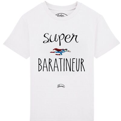 T-SHIRT BIANCA SUPER BARATINEUR BAMBINO