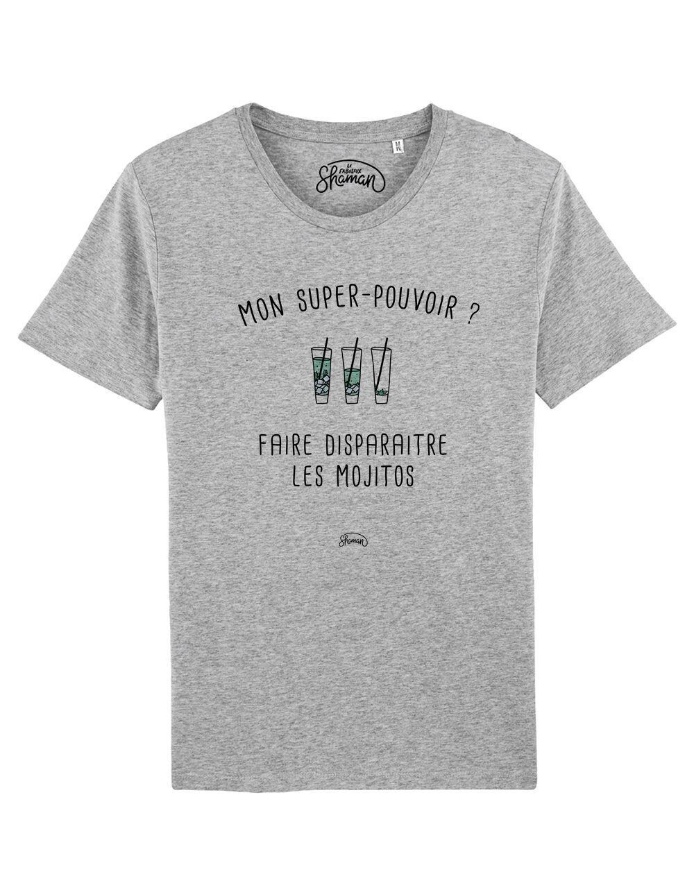 MEN'S CHINA GRAY TSHIRT MY SUPERPOWER? MAKE THE MOJITOS DISAPPEAR