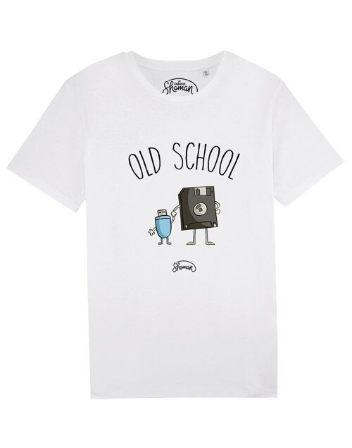 TSHIRT BLANC HOMME OLD SCHOOL