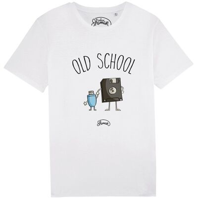 TSHIRT BLANC HOMME OLD SCHOOL