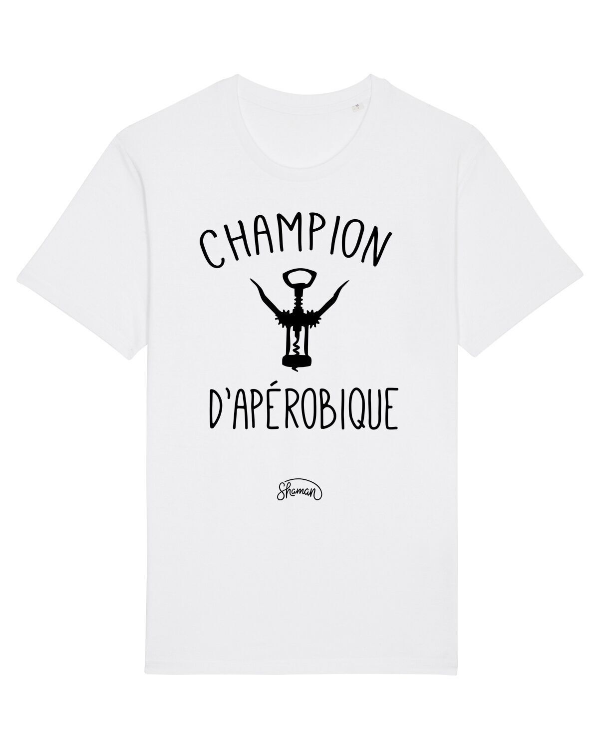 WEISSES HERREN-T-Shirt APEROBIC CHAMPION