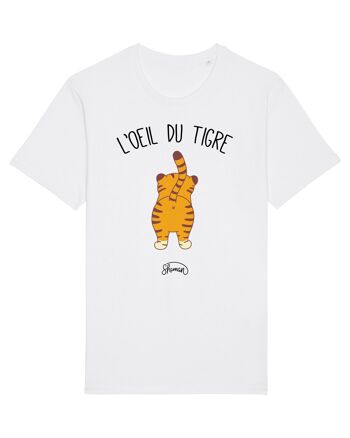 TSHIRT BLANC HOMME L'ŒIL DU TIGRE