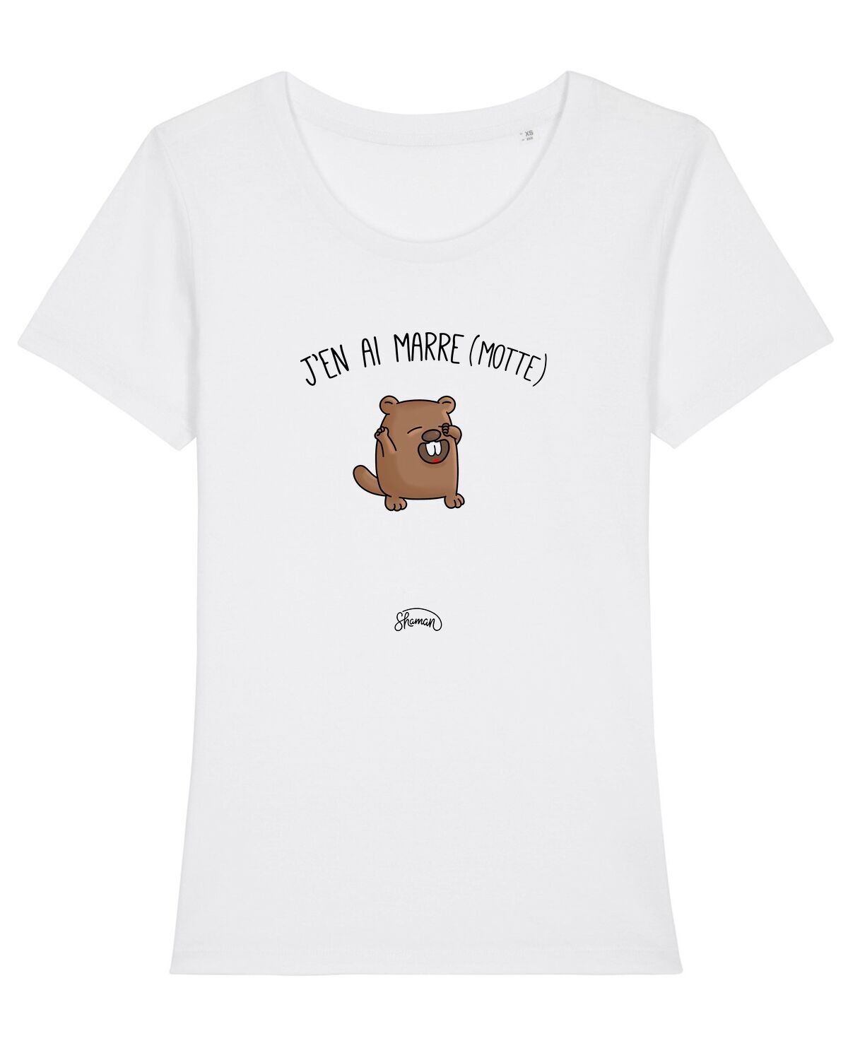 WEISSES DAMEN-T-Shirt I'M MIRED OF IT (MOTTE)