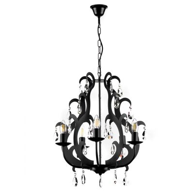 Jane chandelier 5 lights Black