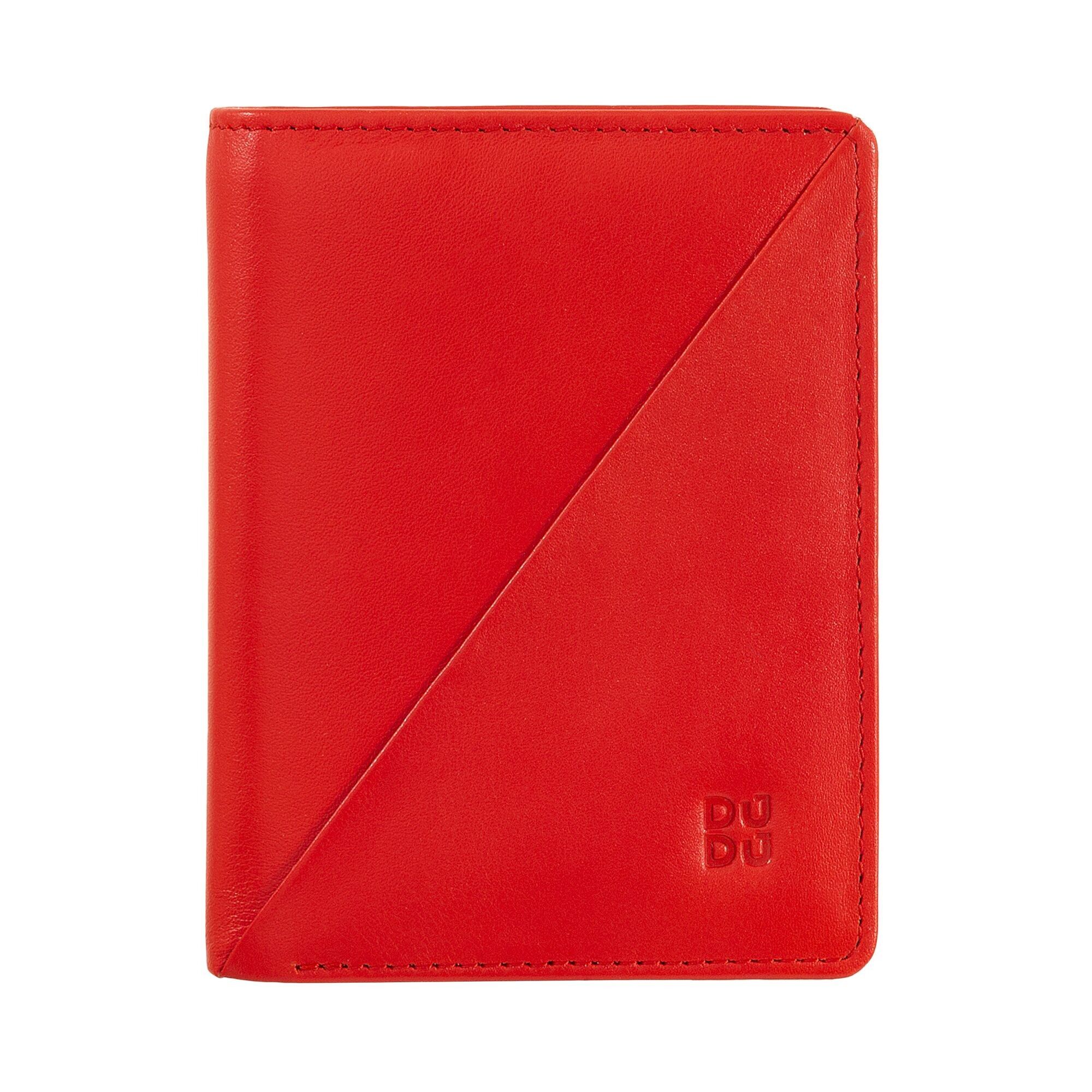 DUDU Portefeuille femme en cuir fermeture éclair pièce de monnaie rouge flamme