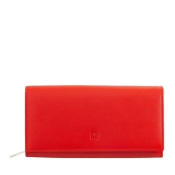 Portefeuille femme en cuir DUDU Multi Cards rouge flamme 2