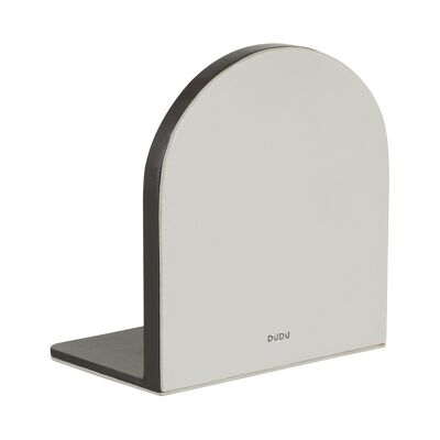 DUDU Serre-livres en cuir pour bureau maison multicolore gris perle