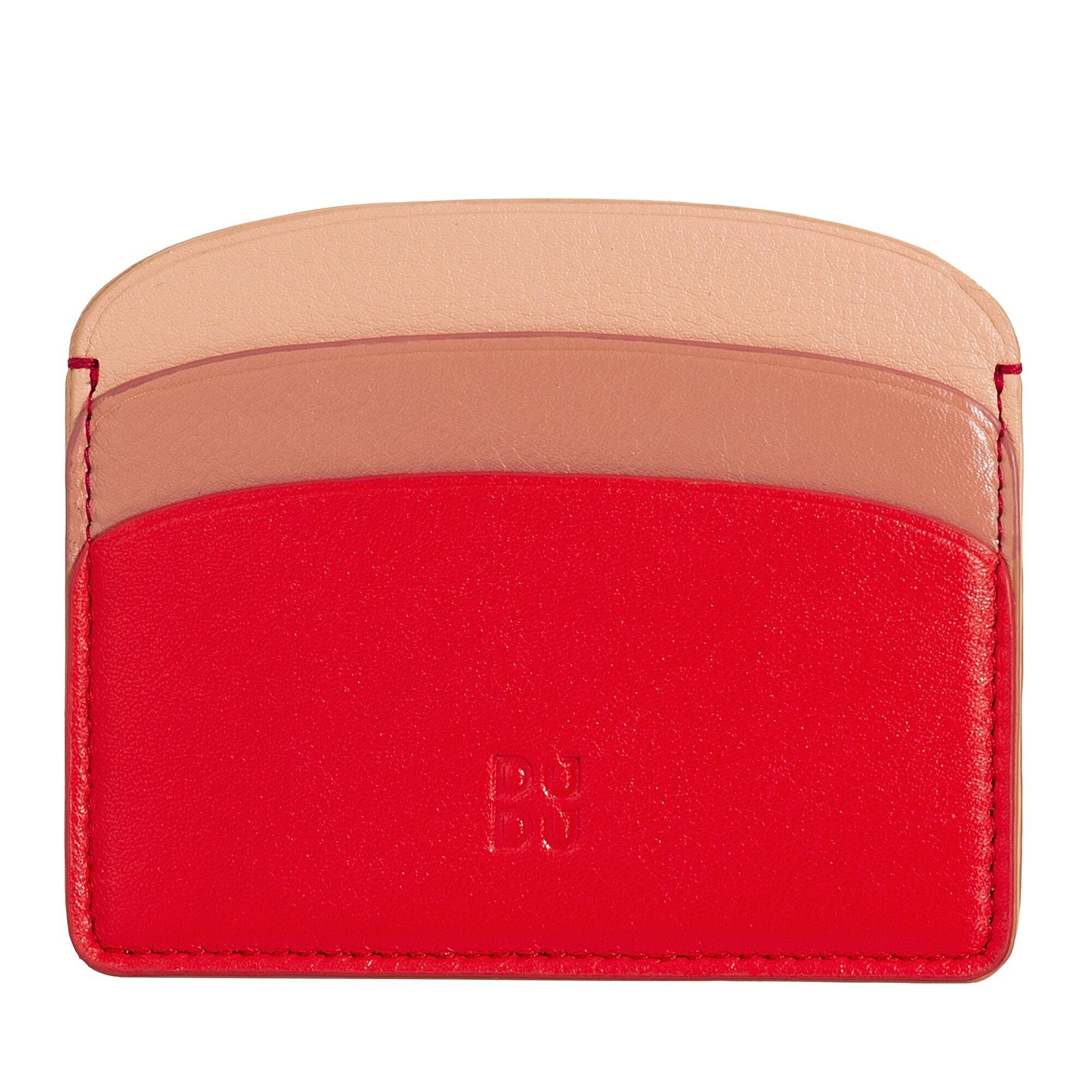 Portacarte DUDU Slim in pelle color rosso fiamma