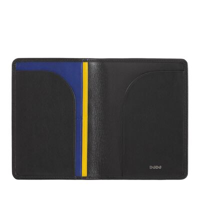 DUDU Passport holder case leather wallet black
