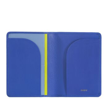 DUDU Etui porte-passeport portefeuille en cuir bleu bleuet 1