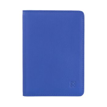DUDU Etui porte-passeport portefeuille en cuir bleu bleuet 2