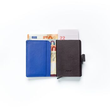 DUDU Cuir homme RFID mini portefeuille porte-cartes noir 5