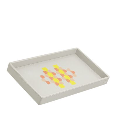 DUDU Wooden decorative tray in leather pearl mosaic