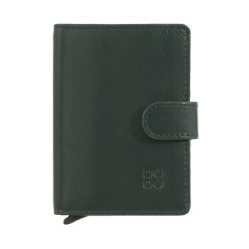 DUDU Leather – mini portefeuille RFID pour hommes, étui pour cartes, mangrove 1