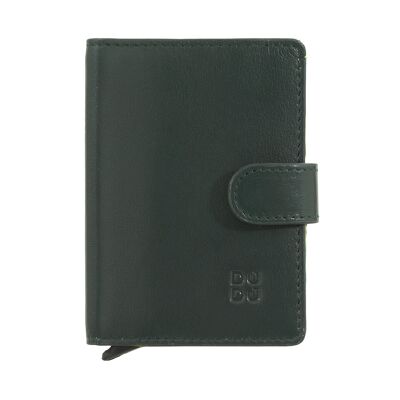 DUDU Leather men's RFID mini wallet cards case mangrove