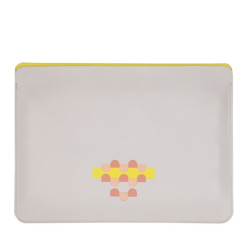 DUDU Leather MacBook Air Pro sleeve case pearl mosaic