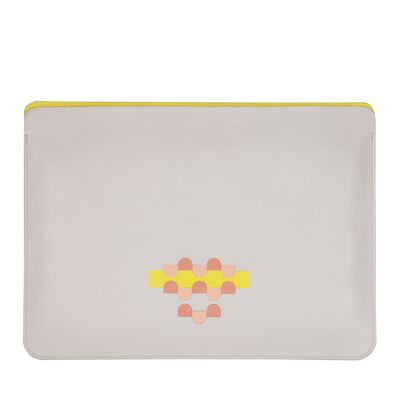 DUDU Leather MacBook Air Pro sleeve case pearl mosaic
