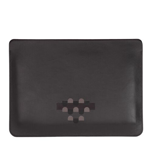 DUDU Leather MacBook Air Pro sleeve case anthracite mosaic