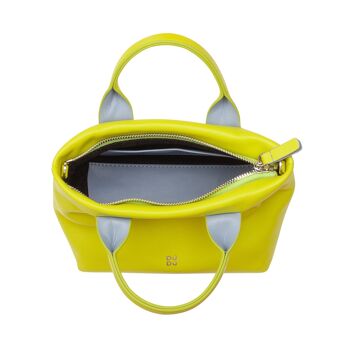 DUDU Sac de soirée épaule cuir femme citron vert 5