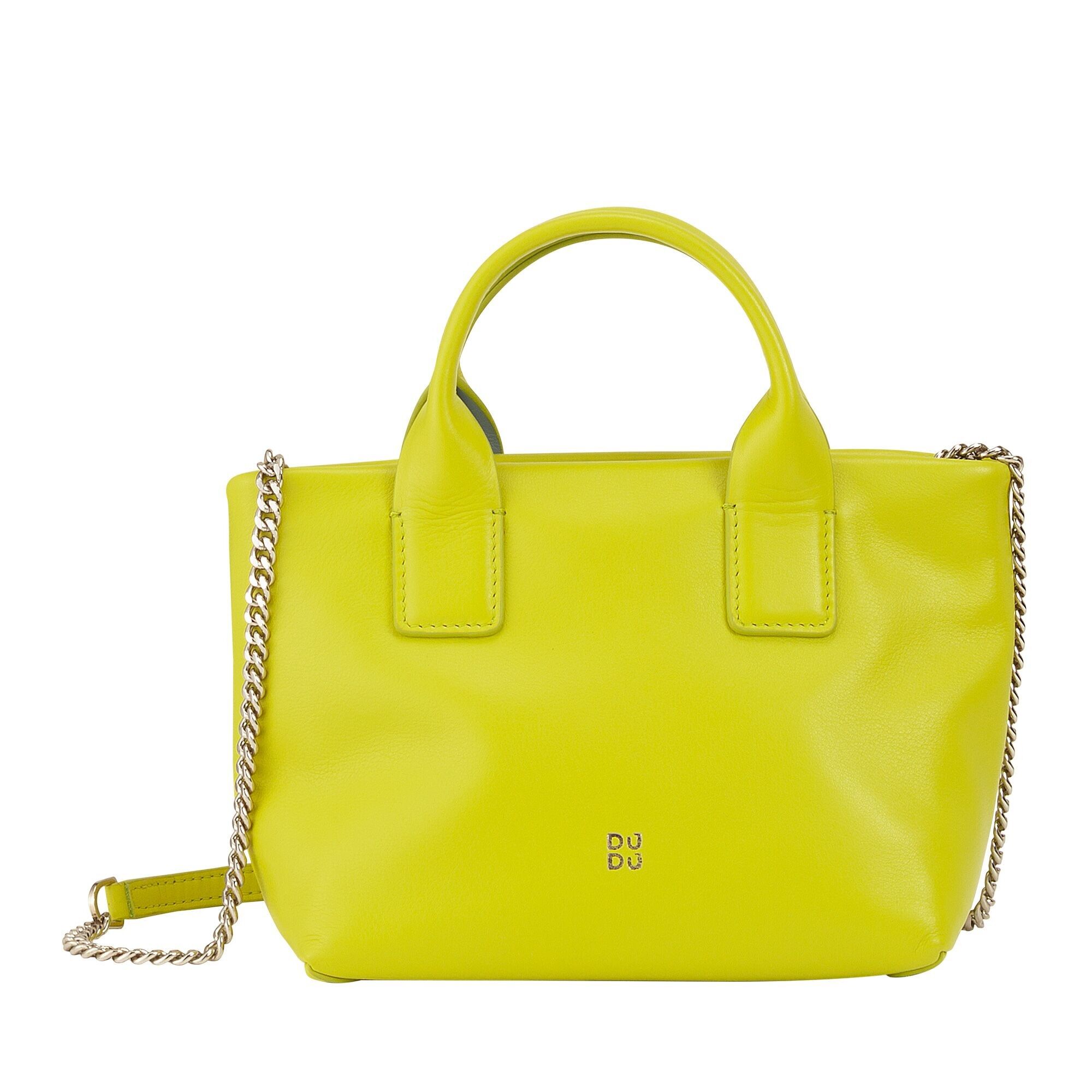 DUDU Borsa da sera da donna a spalla in pelle lime