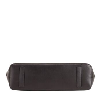 DUDU Sac bandoulière femme en cuir noir 6