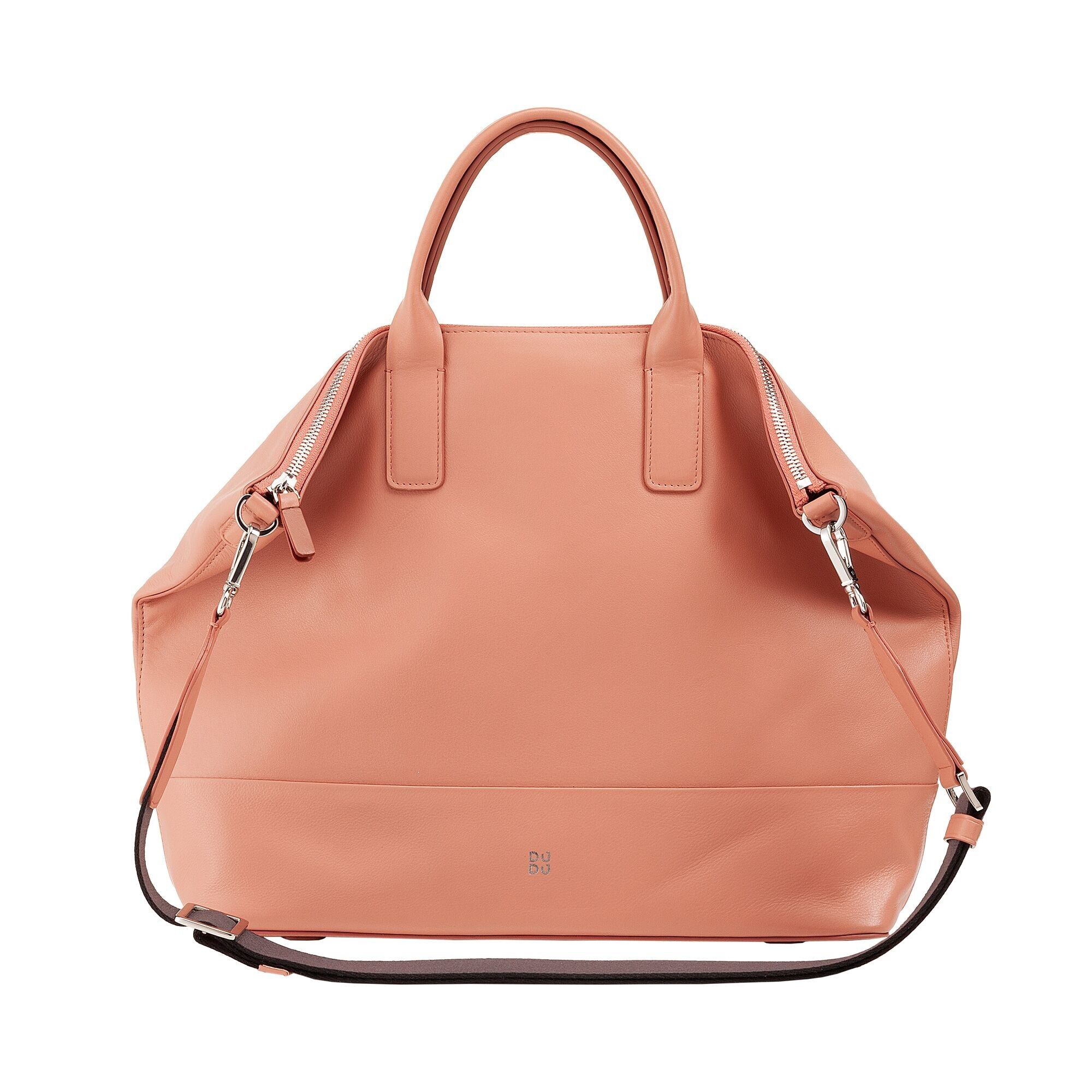 DUDU Borsa a tracolla da donna in pelle rosa fenicottero