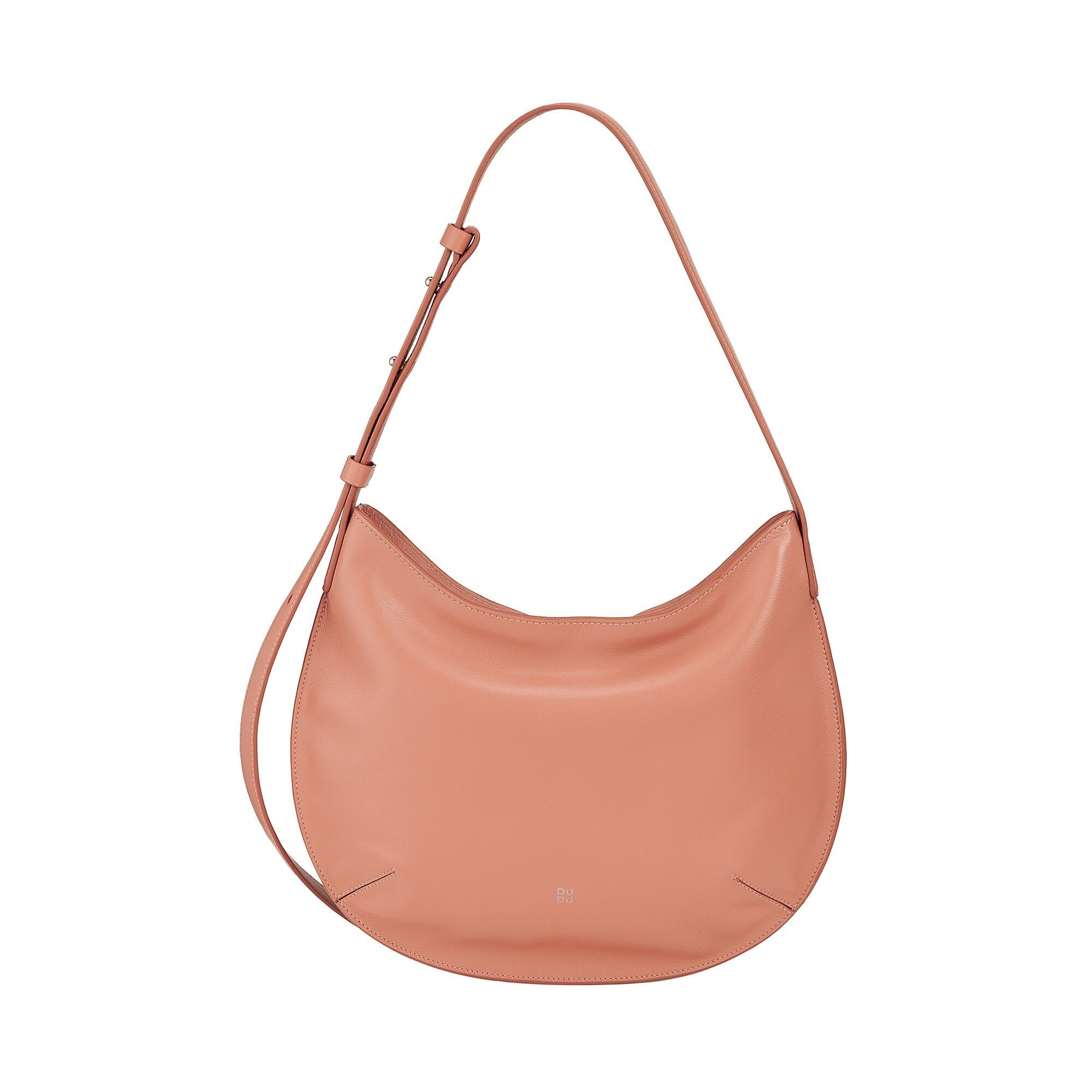 DUDU Borsa hobo media da donna in pelle con zip rosa fenicottero
