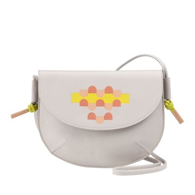 DUDU Medium women's leather crossbody bag pearl mosaic