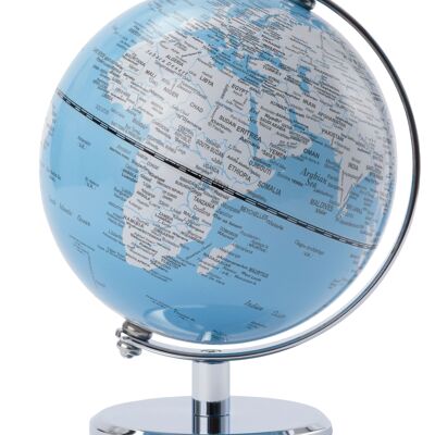 GAGARIN Globus, 13 cm Durchmesser, hellblau, weiß