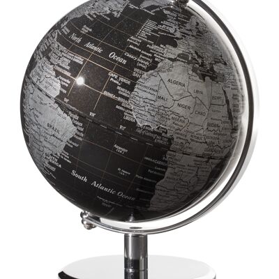 Globe GAGARIN, diamètre 13 cm, bleu foncé, argent